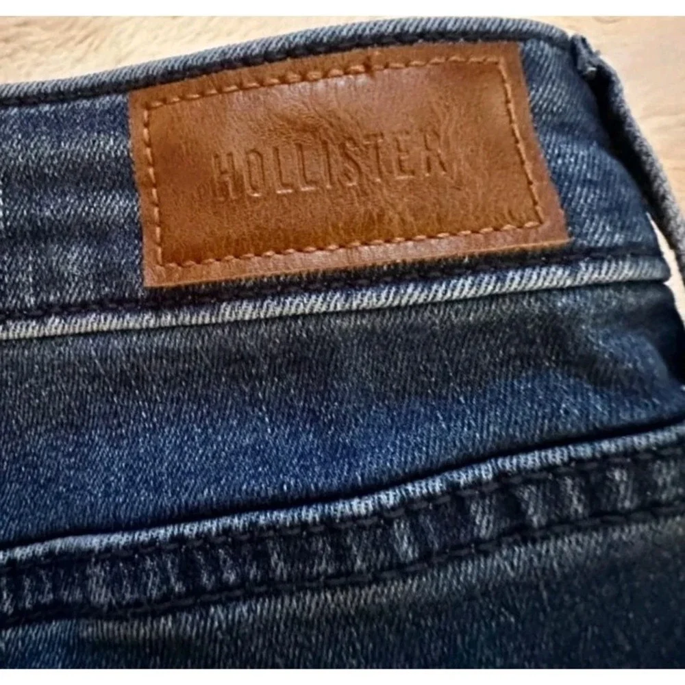 Y2K Hollister Grunge Flare Jeans Distressed High Rise Bell Bottom Denim‎ 16R W33